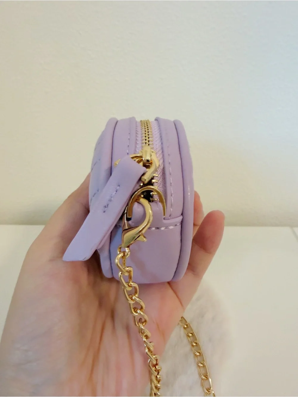 Mini Lavender Round Coin Purse Charm